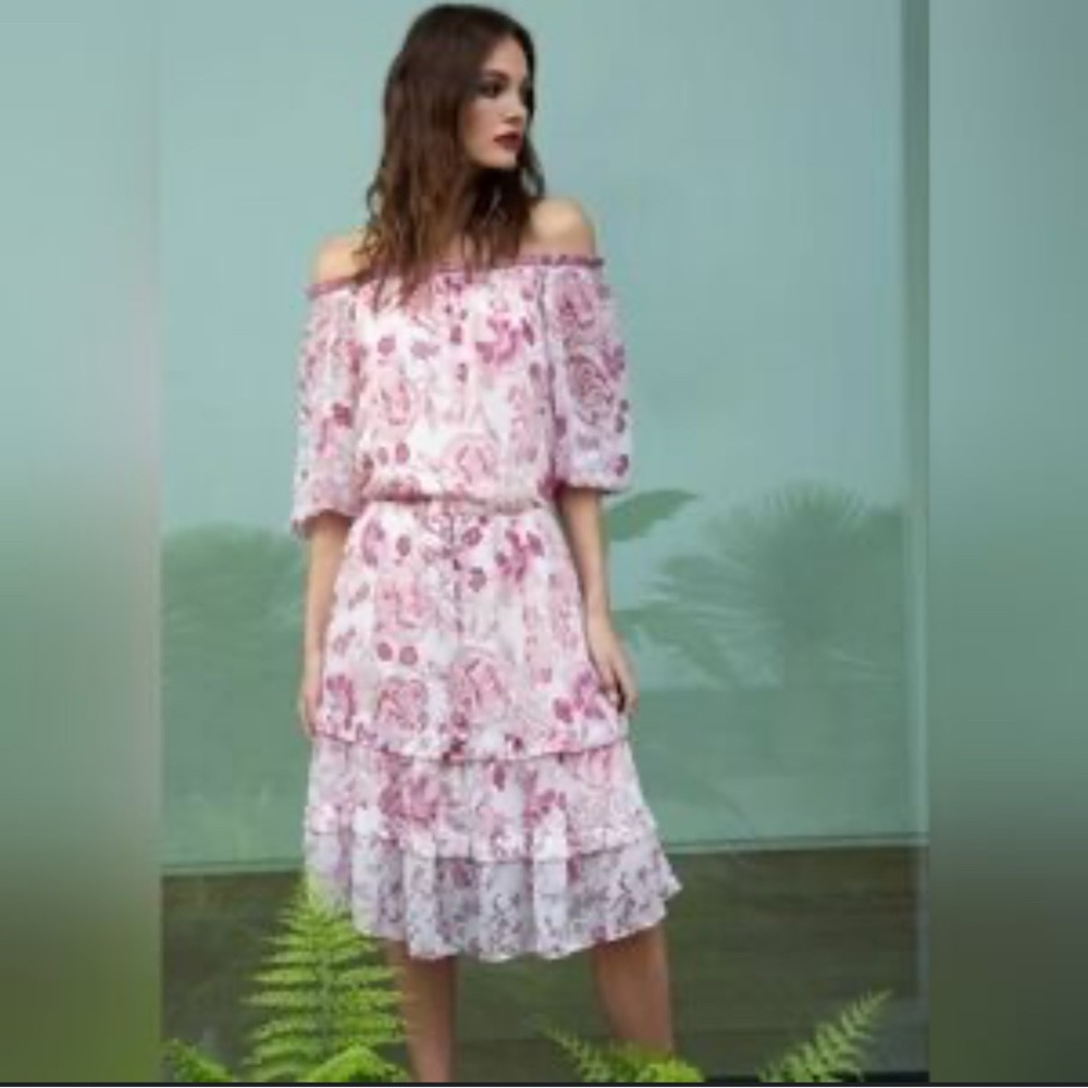 Hale Bob pink floral Dress